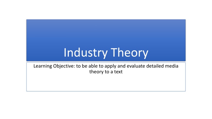 industry theory n.w