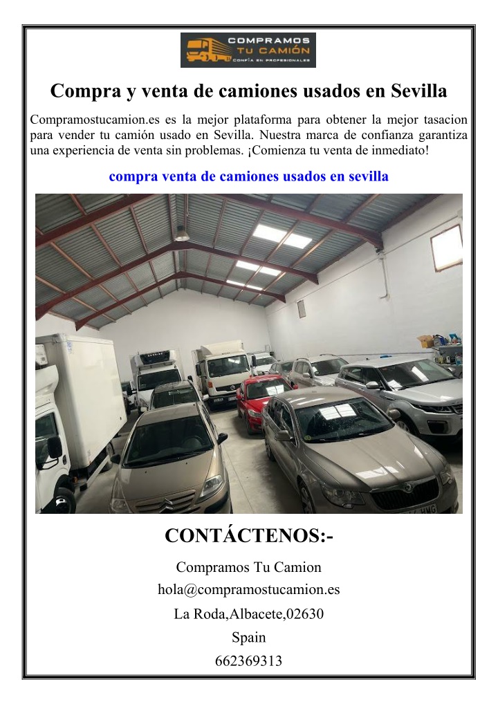 compra y venta de camiones usados en sevilla n.w