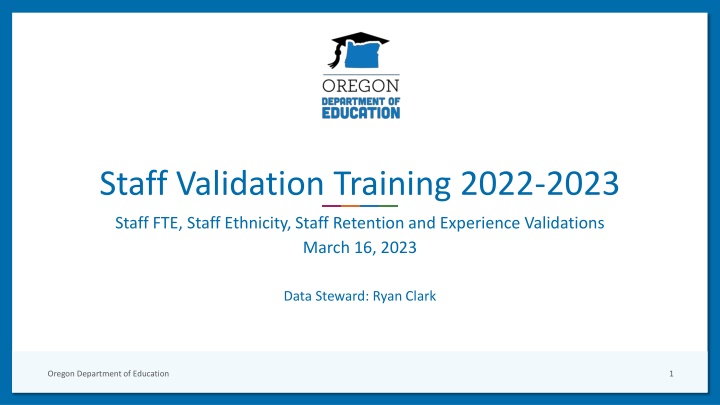 staff validation training 2022 2023 n.w