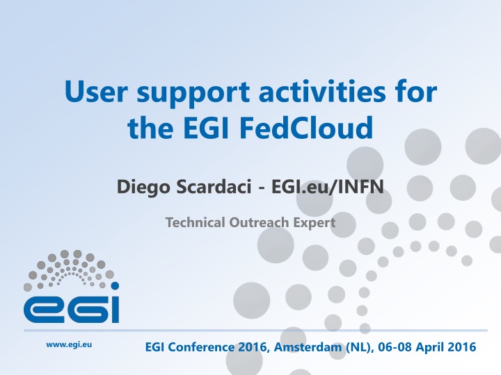 user support activities for the egi fedcloud n.w