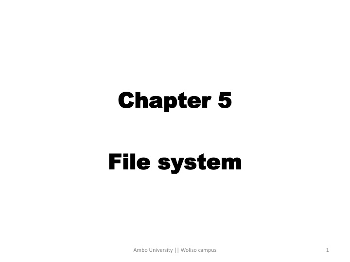 chapter 5 chapter 5 n.w