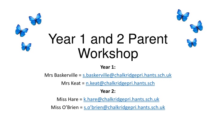 year 1 and 2 parent workshop n.w