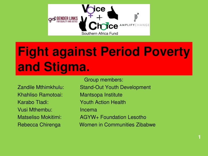 Fighting Period Poverty and Stigma: Advocacy Campaign for Menstrual Health