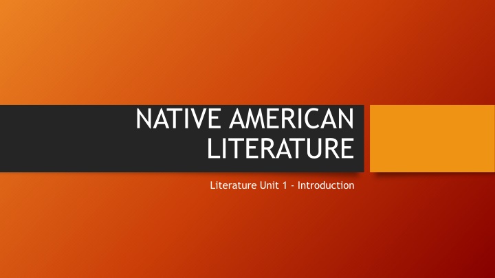 native american literature n.w
