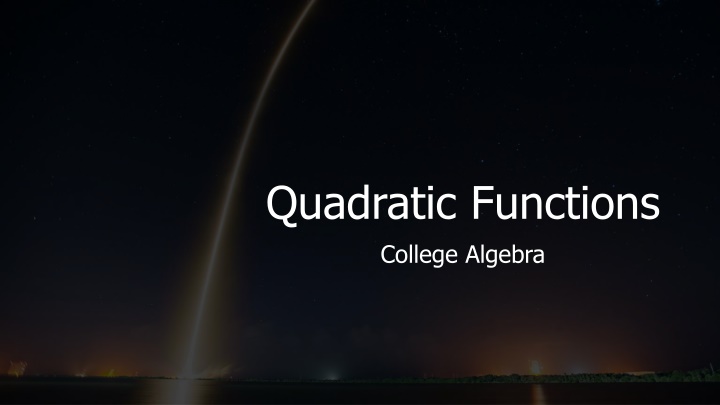 quadratic functions college algebra n.w