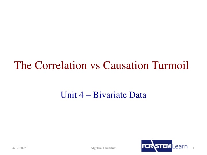 the correlation vs causation turmoil n.w