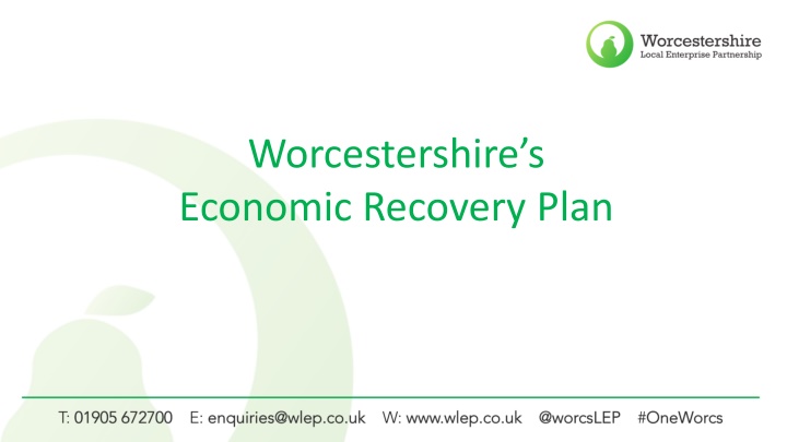 Worcestershire Economic Recovery Plan