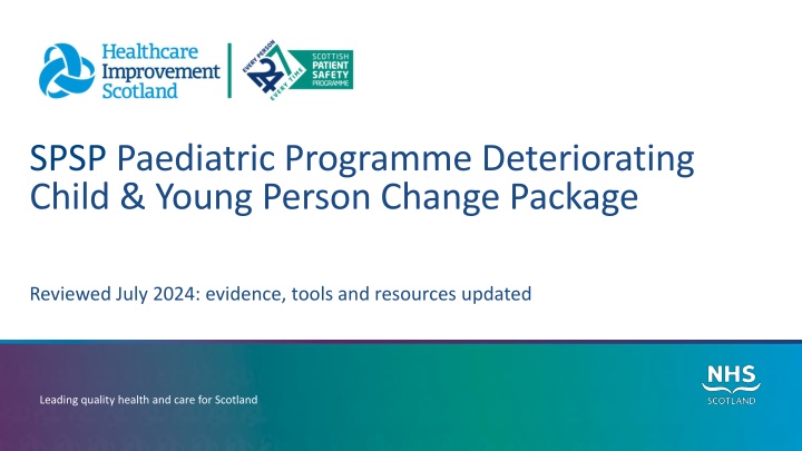 spsp paediatric programme deteriorating child n.w