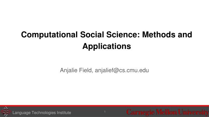 computational social science methods n.w