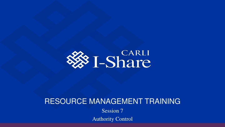 resource management training session 7 authority n.w