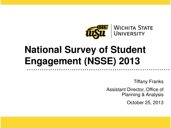 national survey of student engagement nsse 2013 n.w