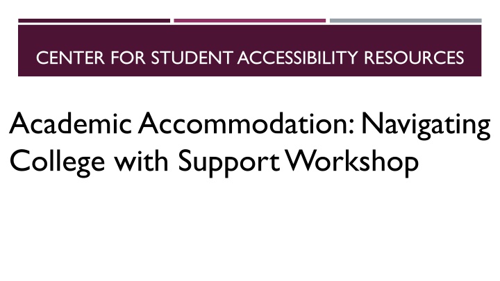 center for student accessibility resources n.w