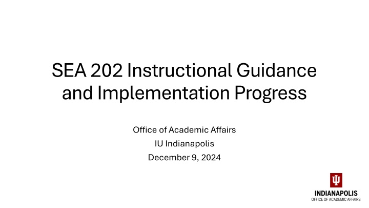 sea 202 instructional guidance and implementation n.w