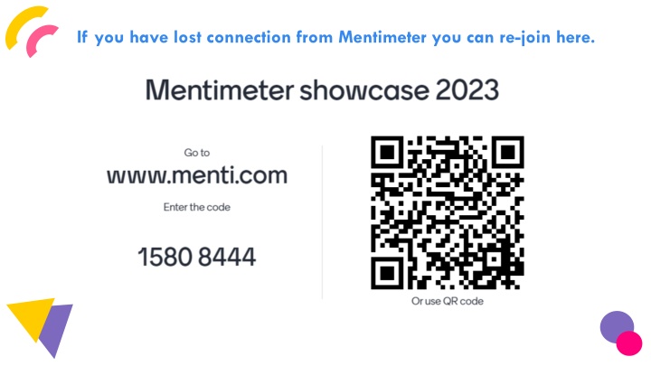 if you have lost connection from mentimeter n.w