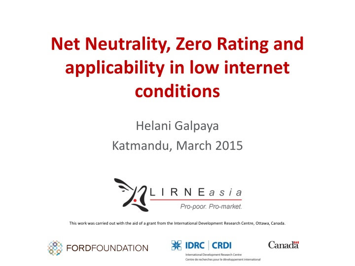 net neutrality zero rating and applicability n.w