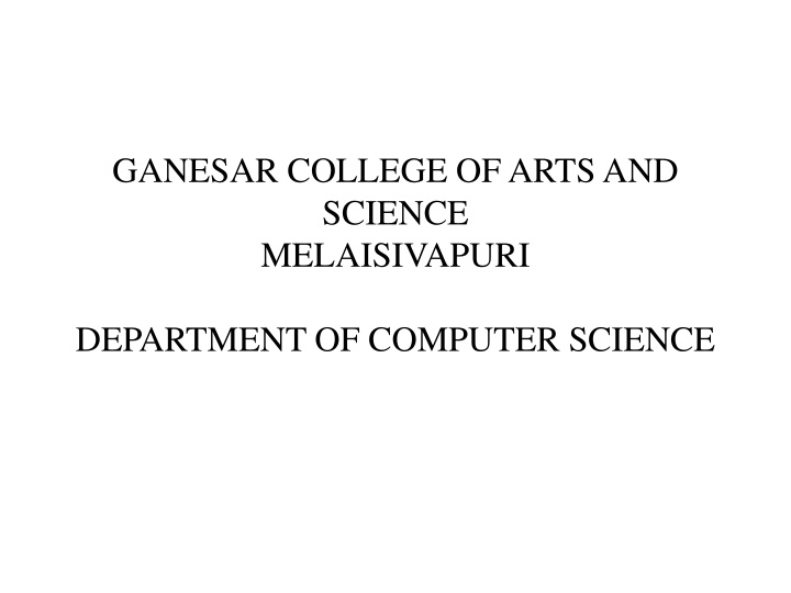 ganesar college of arts and science melaisivapuri n.w