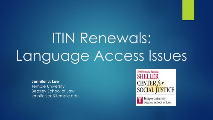itin renewals language access issues n.w