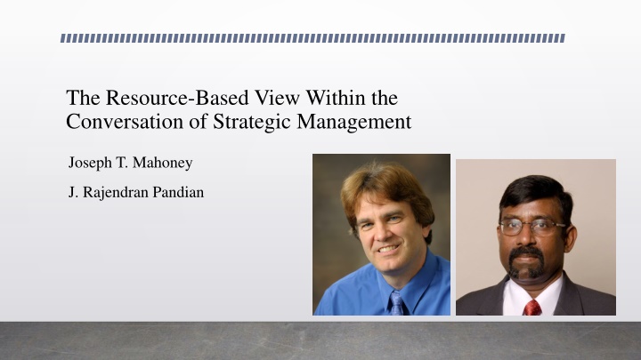 the resource based view within the conversation n.w