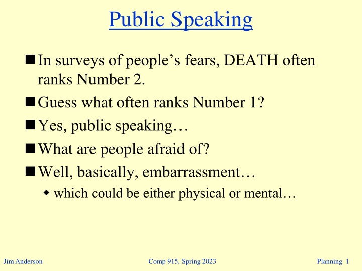 public speaking n.w