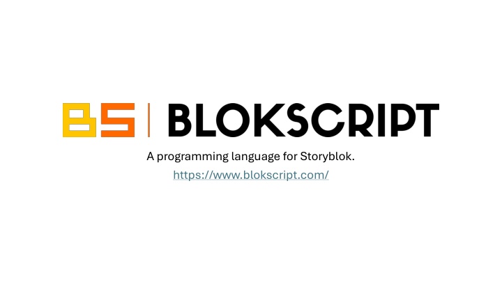 a programming language for storyblok https n.w