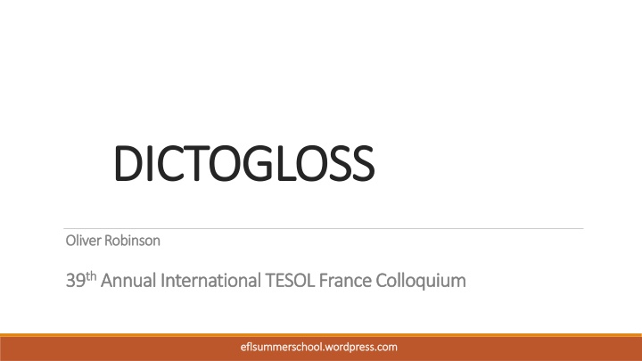 dictogloss dictogloss n.w