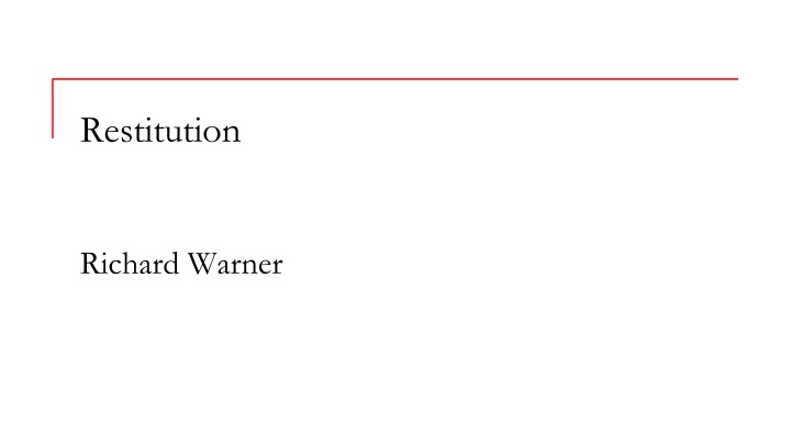 restitution n.w