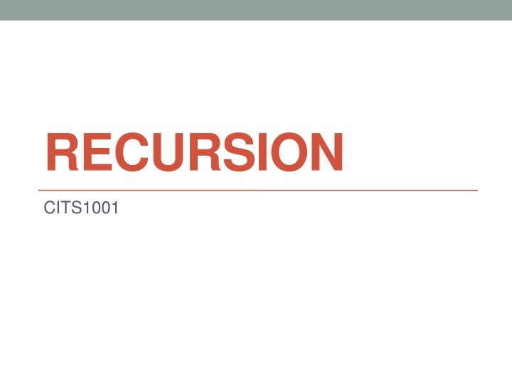 recursion n.w