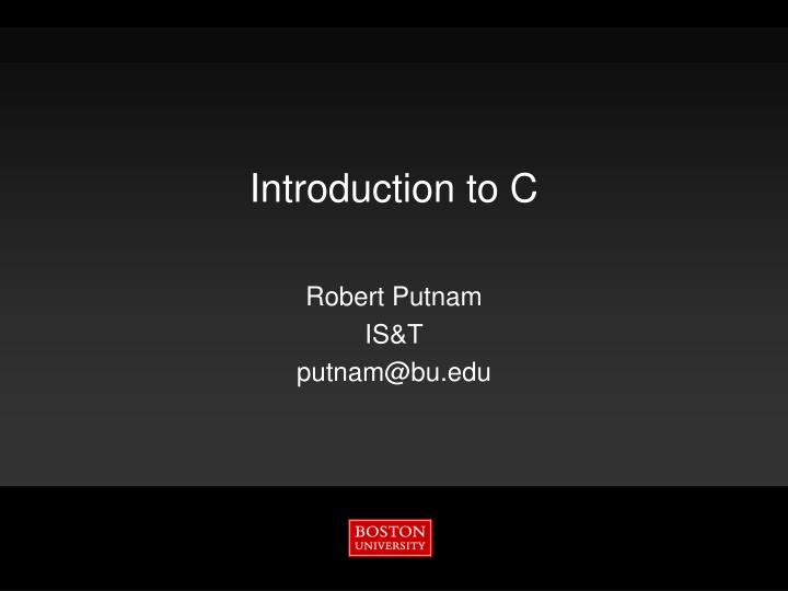 introduction to c n.w
