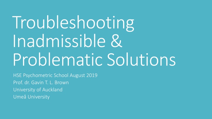 troubleshooting inadmissible problematic n.w
