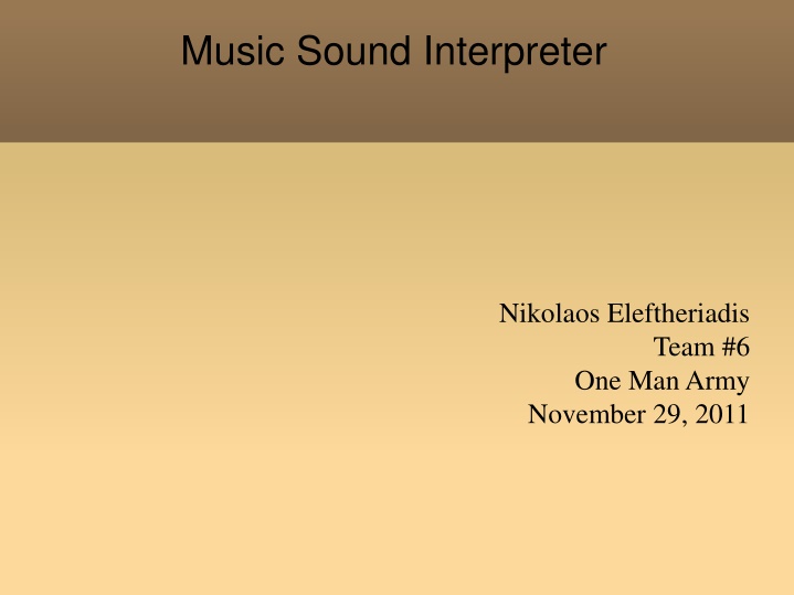 Music Sound Interpreter for Deaf Individuals