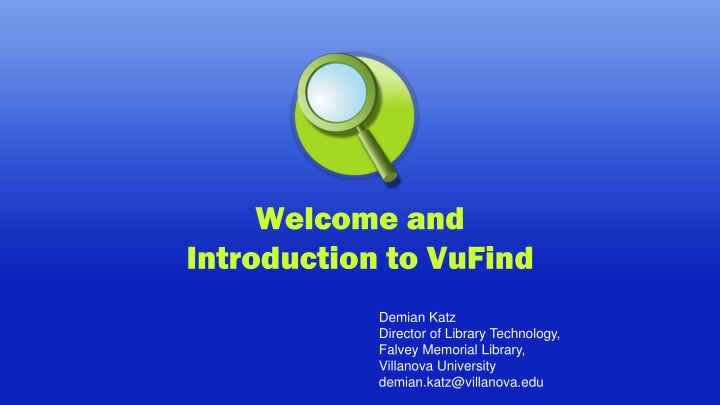 welcome and introduction to vufind n.w