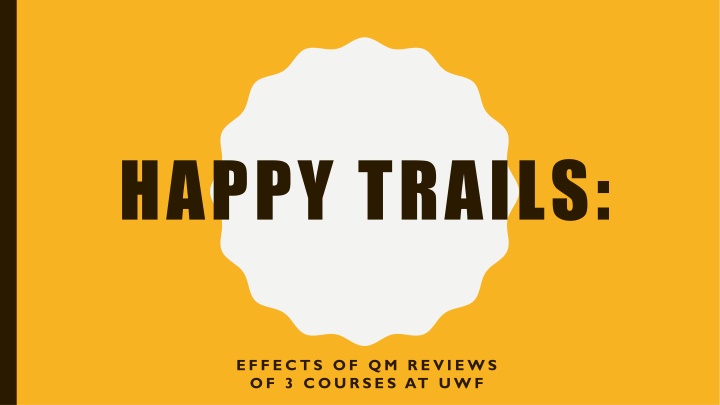 Effects of QM Reviews on Courses at UWF