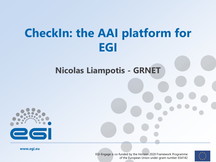 checkin the aai platform for egi n.w