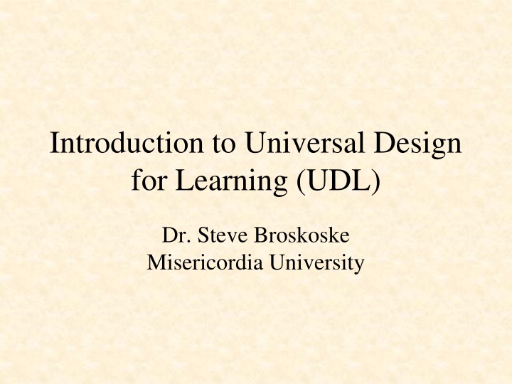 introduction to universal design for learning udl n.w