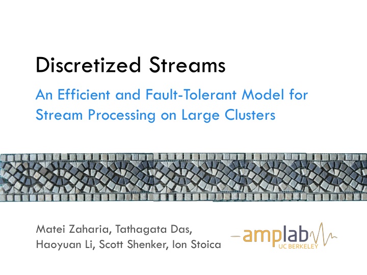 discretized streams an efficient and fault n.w