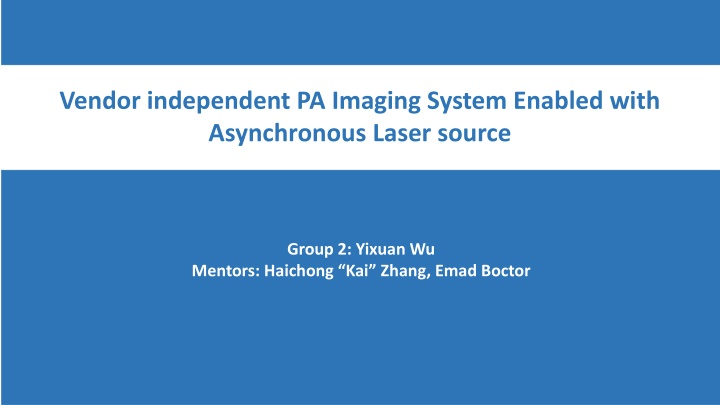 vendor independent pa imaging system enabled with n.w