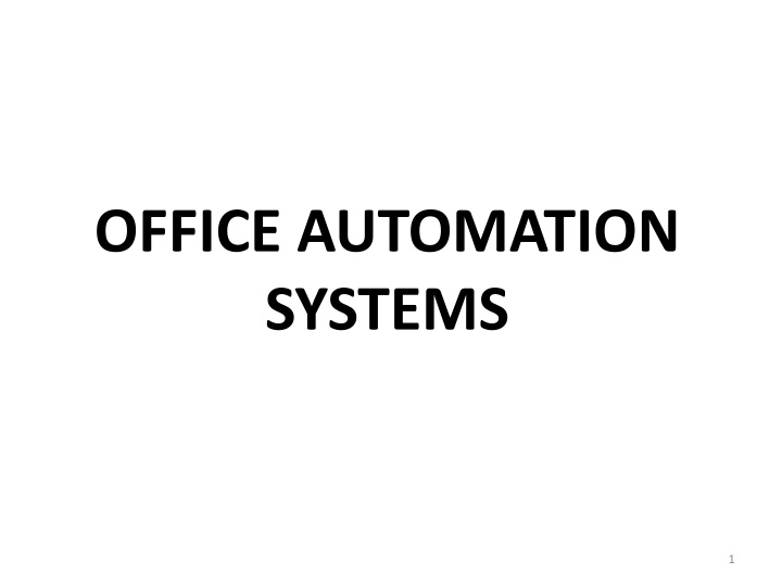office automation systems n.w