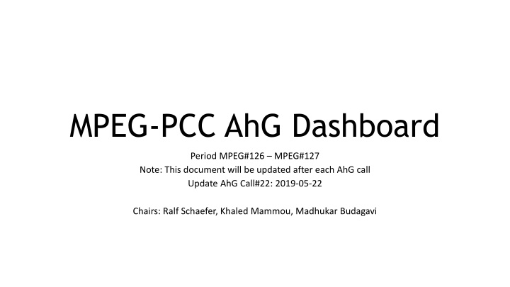 mpeg pcc ahg dashboard n.w