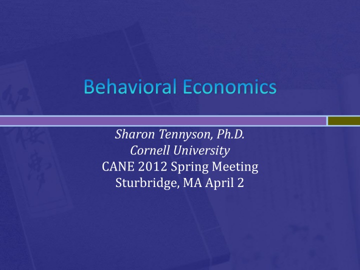 behavioral economics n.w