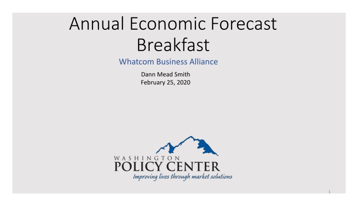 annual economic forecast breakfast whatcom n.w