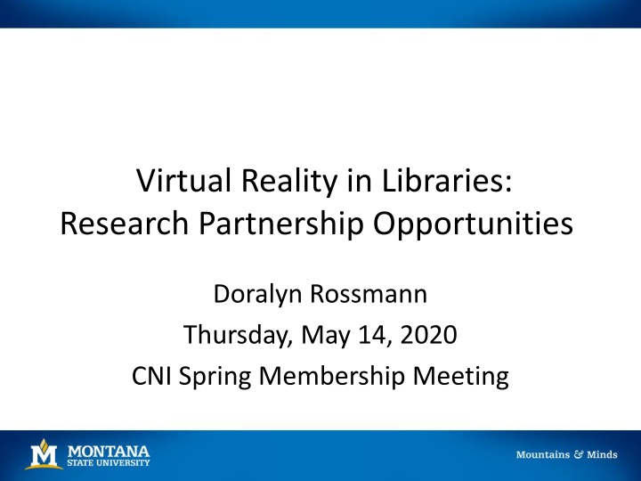 virtual reality in libraries research partnership n.w