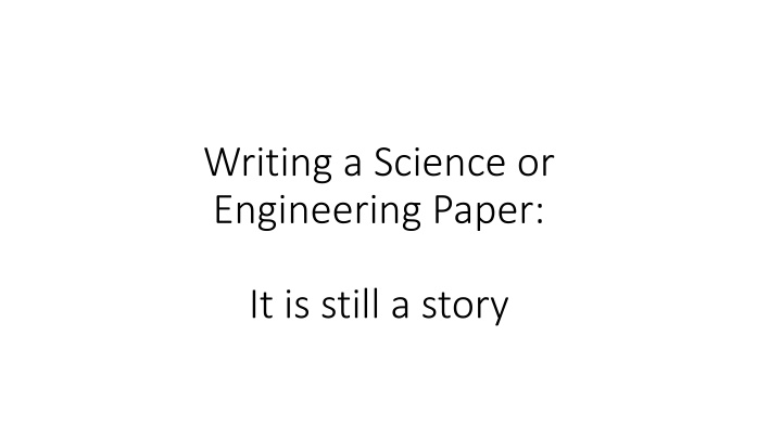 writing a science or engineering paper n.w