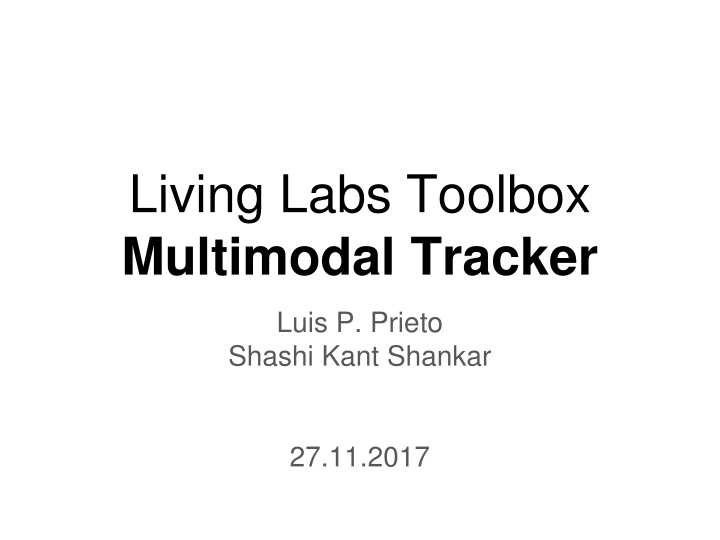 living labs toolbox multimodal tracker n.w