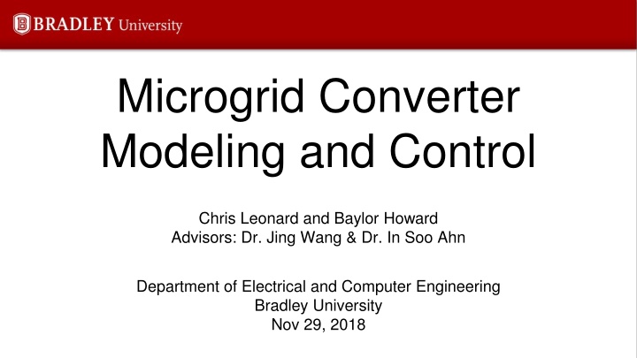 Microgrid Converter Modeling and Control Project Overview