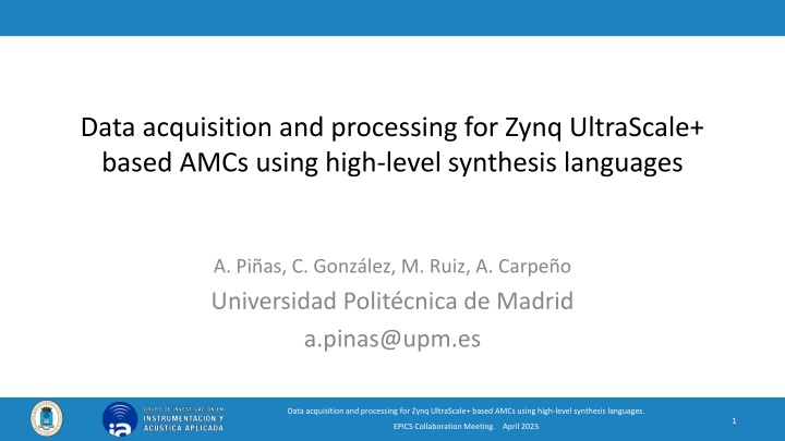 data acquisition and processing for zynq n.w