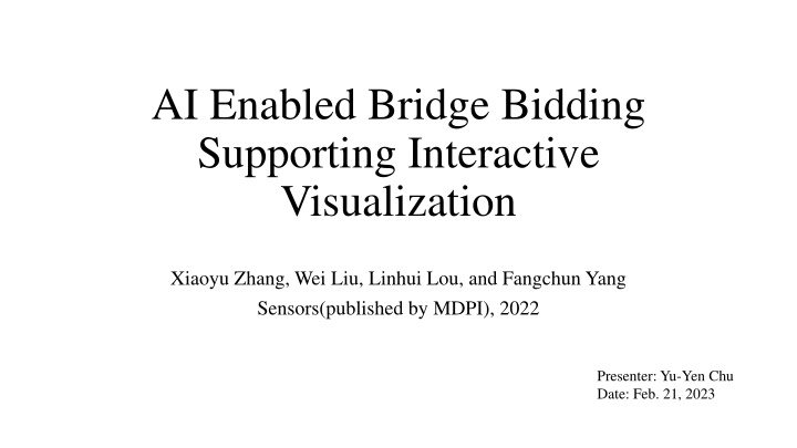 ai enabled bridge bidding supporting interactive n.w