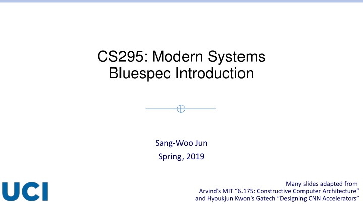 cs295 modern systems bluespec introduction n.w