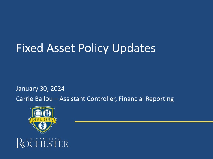 fixed asset policy updates n.w