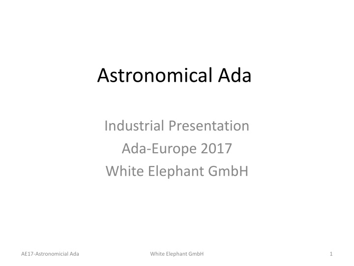 astronomical ada n.w