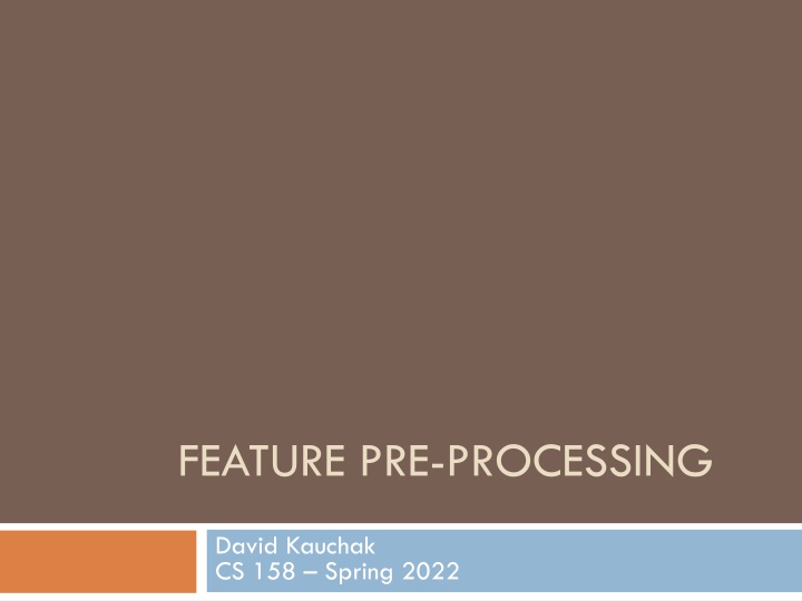 feature pre processing n.w